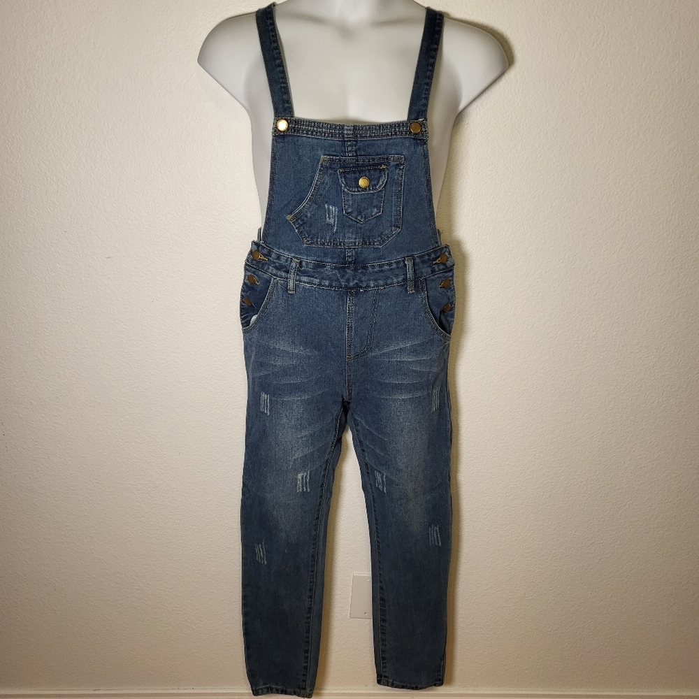 Falmer Heritage Distressed Denim Overalls size Medium